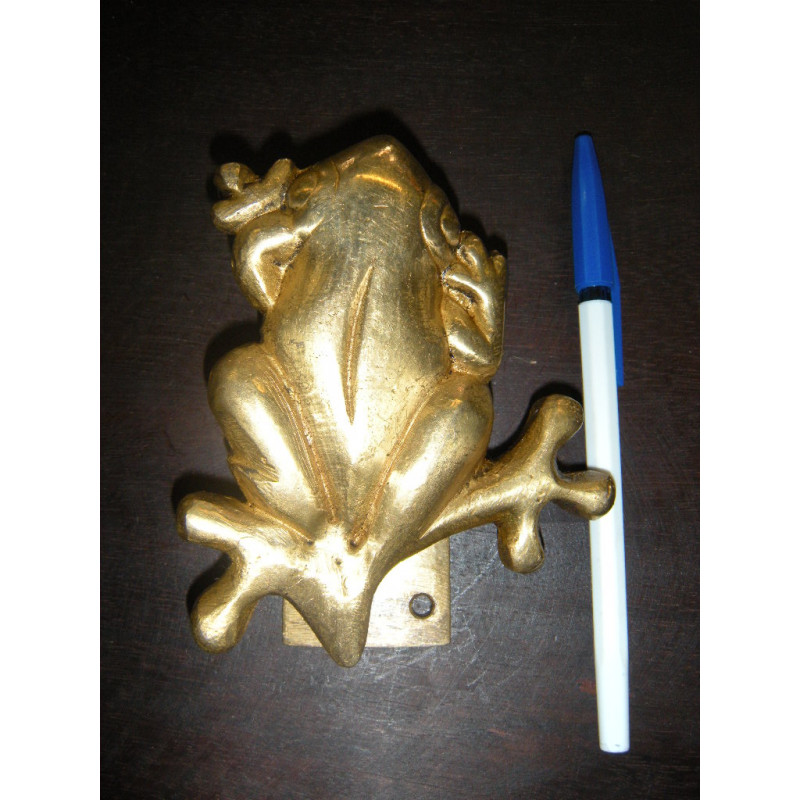 poignée en bronze grenouille doré