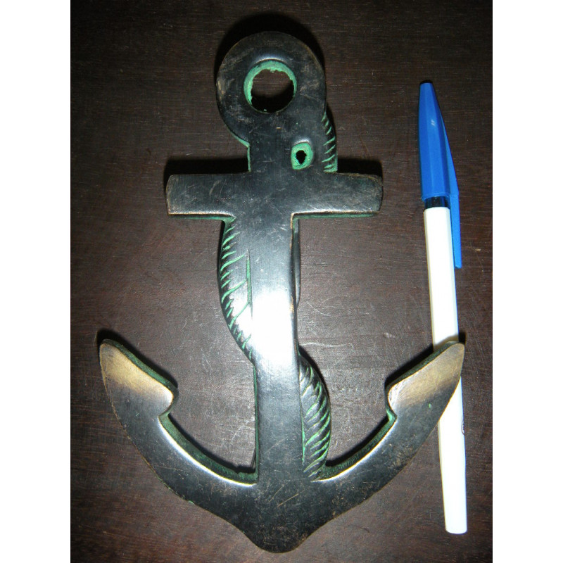 handle brass ancre green