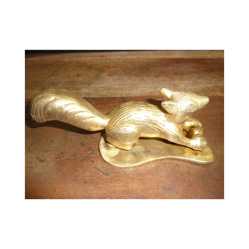 Battente écureuil en bronzo doré