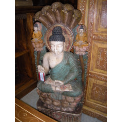 estatua de buddha sculptée main