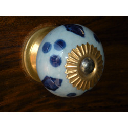             Porcelain knobs blue...