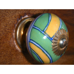             Porcelain knobs green and...
