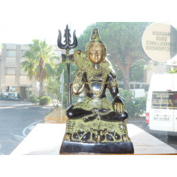 Gran bronce Shiva sentado con el...