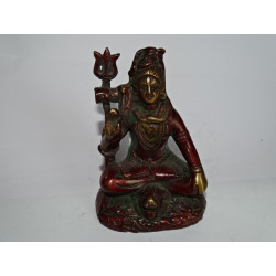 Small bronze statue of Shiva with...