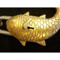             Lucchetto bronzo pesce doré