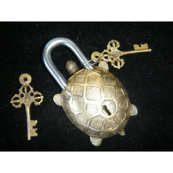 padlock brass turtle or