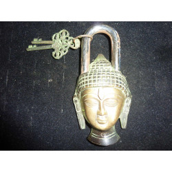 Cadenas en bronze avec tête de buddha...