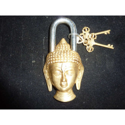             padlock brass Buddha gold