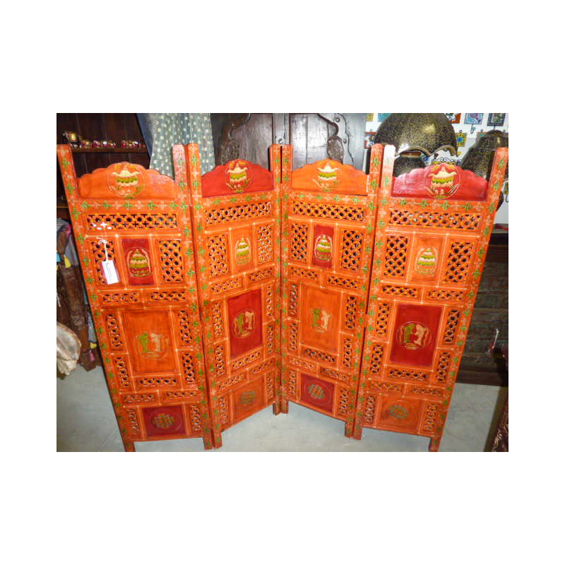 screen head bed signs buddhist orange/rg