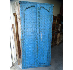 Turquoise cupboard doors with arch in...