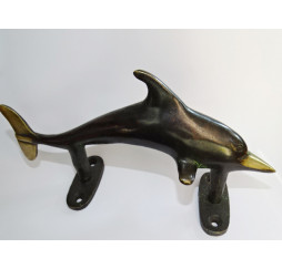             Poignée en bronze dauphin...